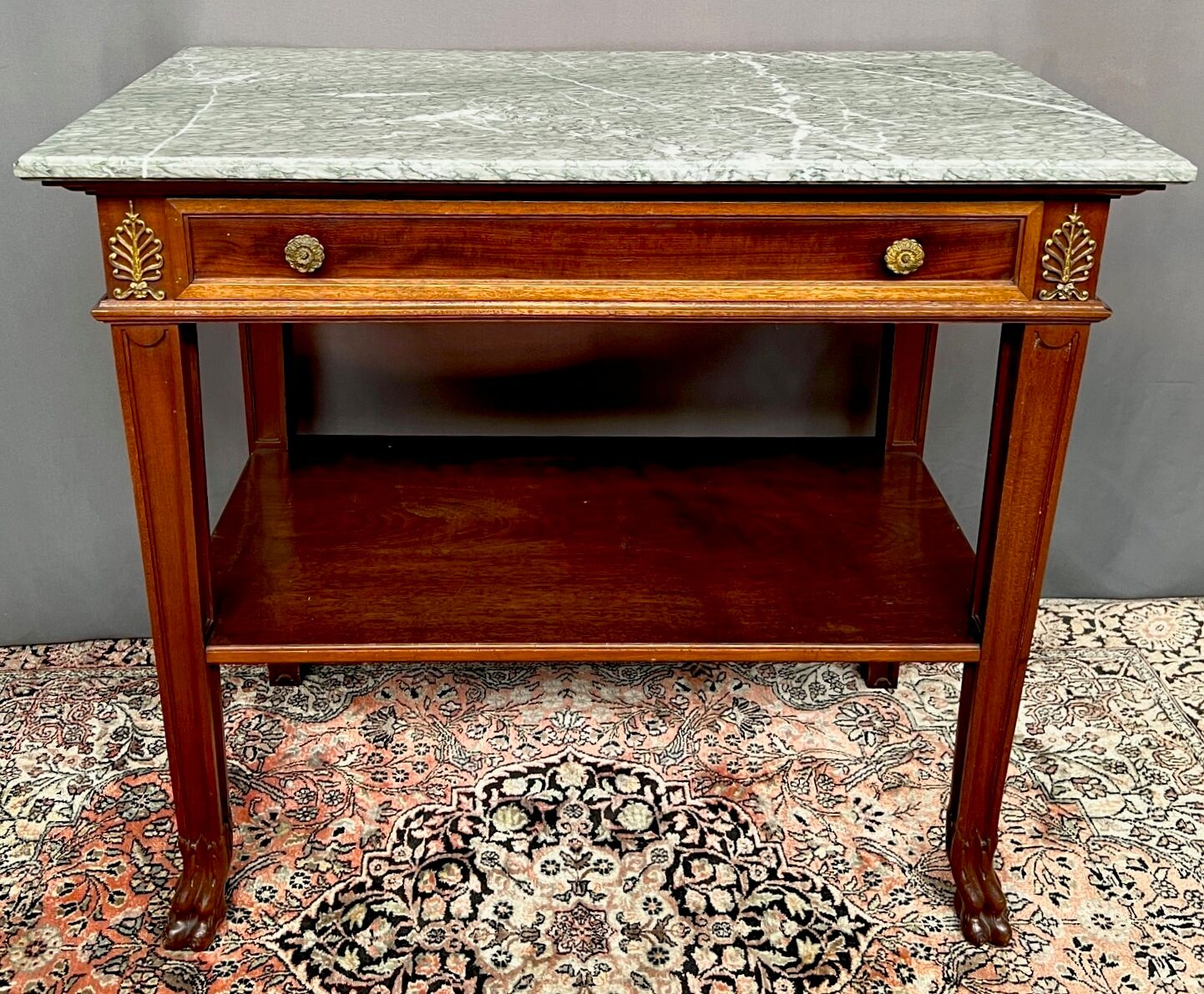 Side table empire style mahogany, 19th century