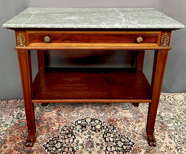 Table d'appoint style empire en acajou, 19ème siècle