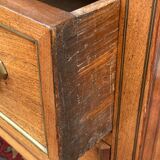 Chest of drawers in mahogany forming secretary of the period louis xvi