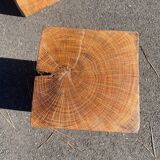 Pair of wooden end tables / stools
