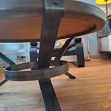 Vallauris table basse signé drac 1960 bois faïence acier