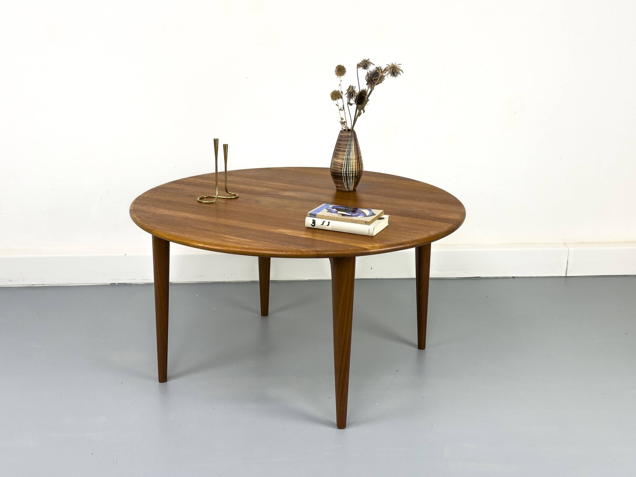 Circular Teak Coffee Table from Mikael Laursen, 1960s