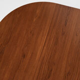 Midcentury Danish round dining table in teak by Severin Hansen for Haslev 1960s