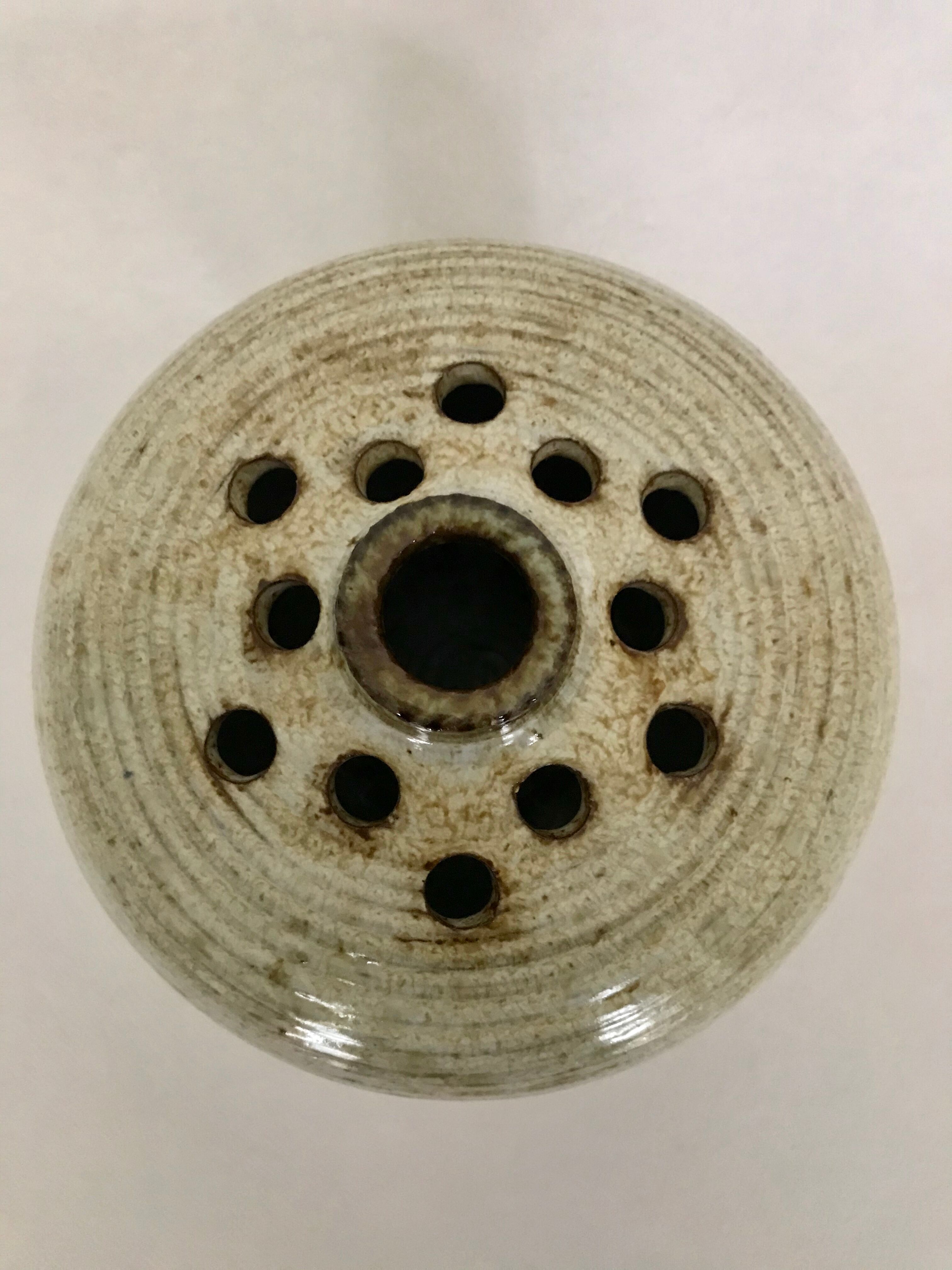 Marcel Giraud's sandstone flower-picking vase in Vallauris, circa 1960