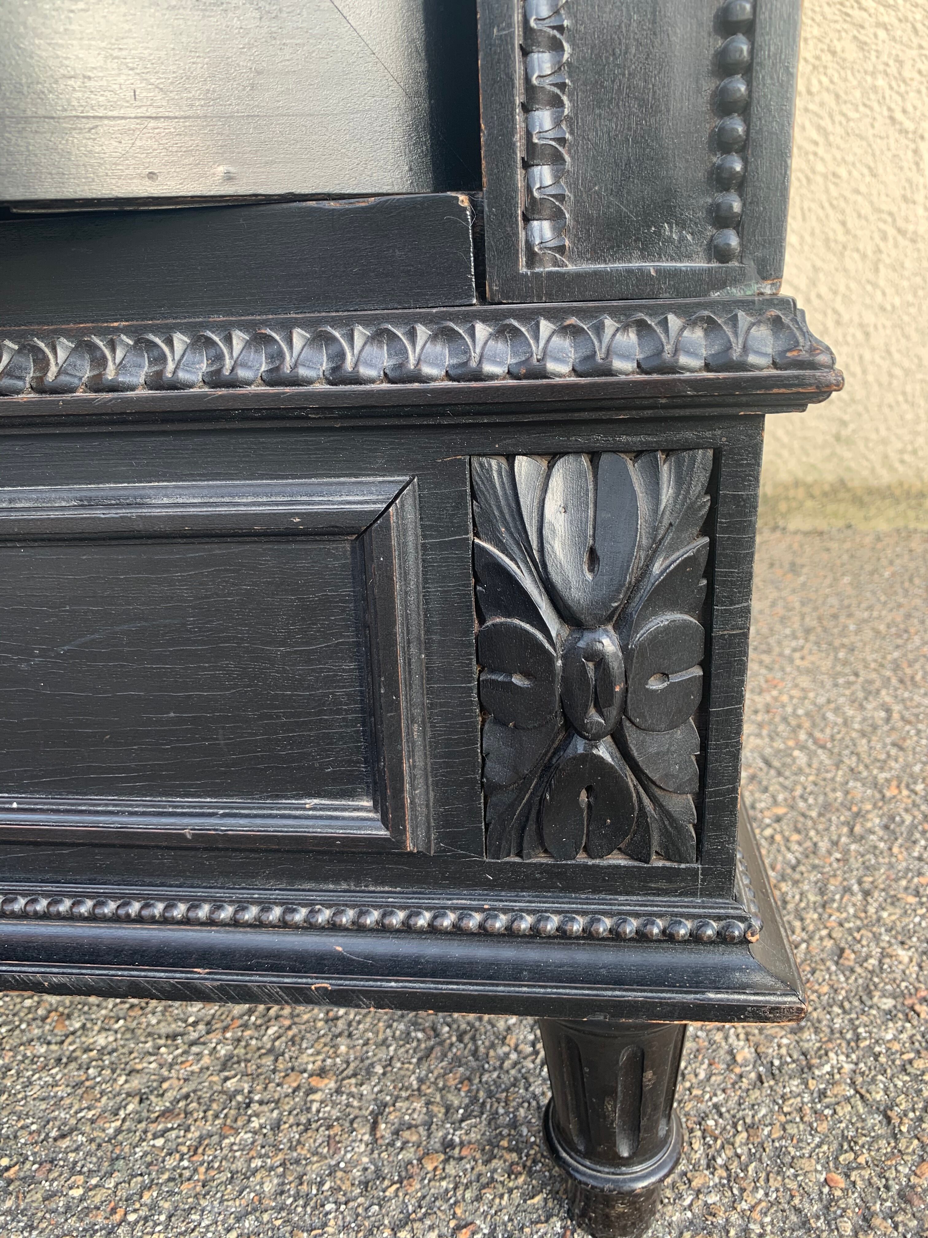 Black notary cabinet