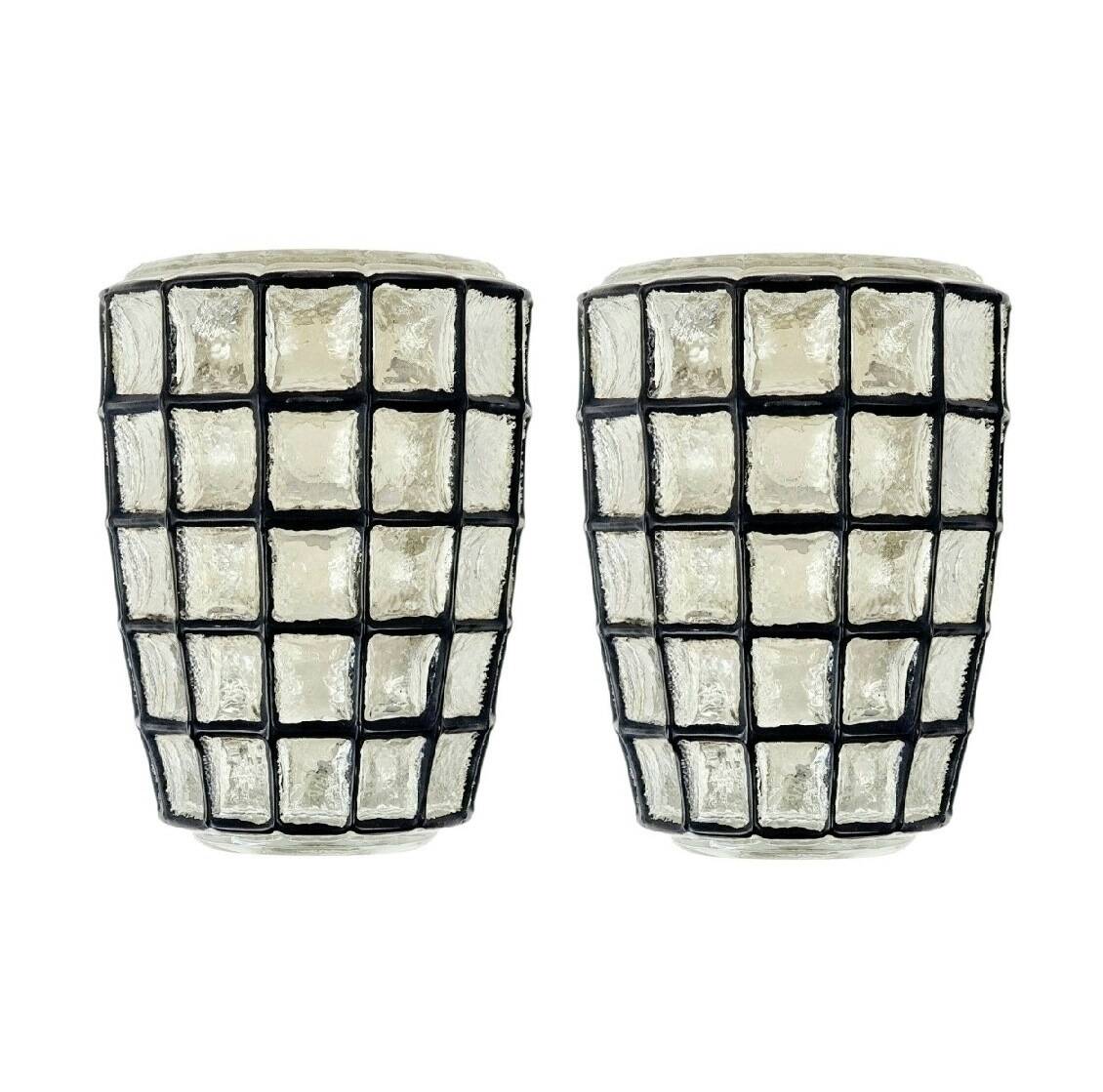 Pair of Mid-Century Modern Glass Wall Lights from Limburg, Germany, 1960s