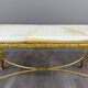 Coffee table in gilded bronze and marble, high-quality decorative work,
