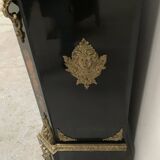 Meuble Napoléon III en bois noir et marqueterie de bois clair XIX siècle