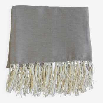 Moroccan blanket 100% cotton - Gray