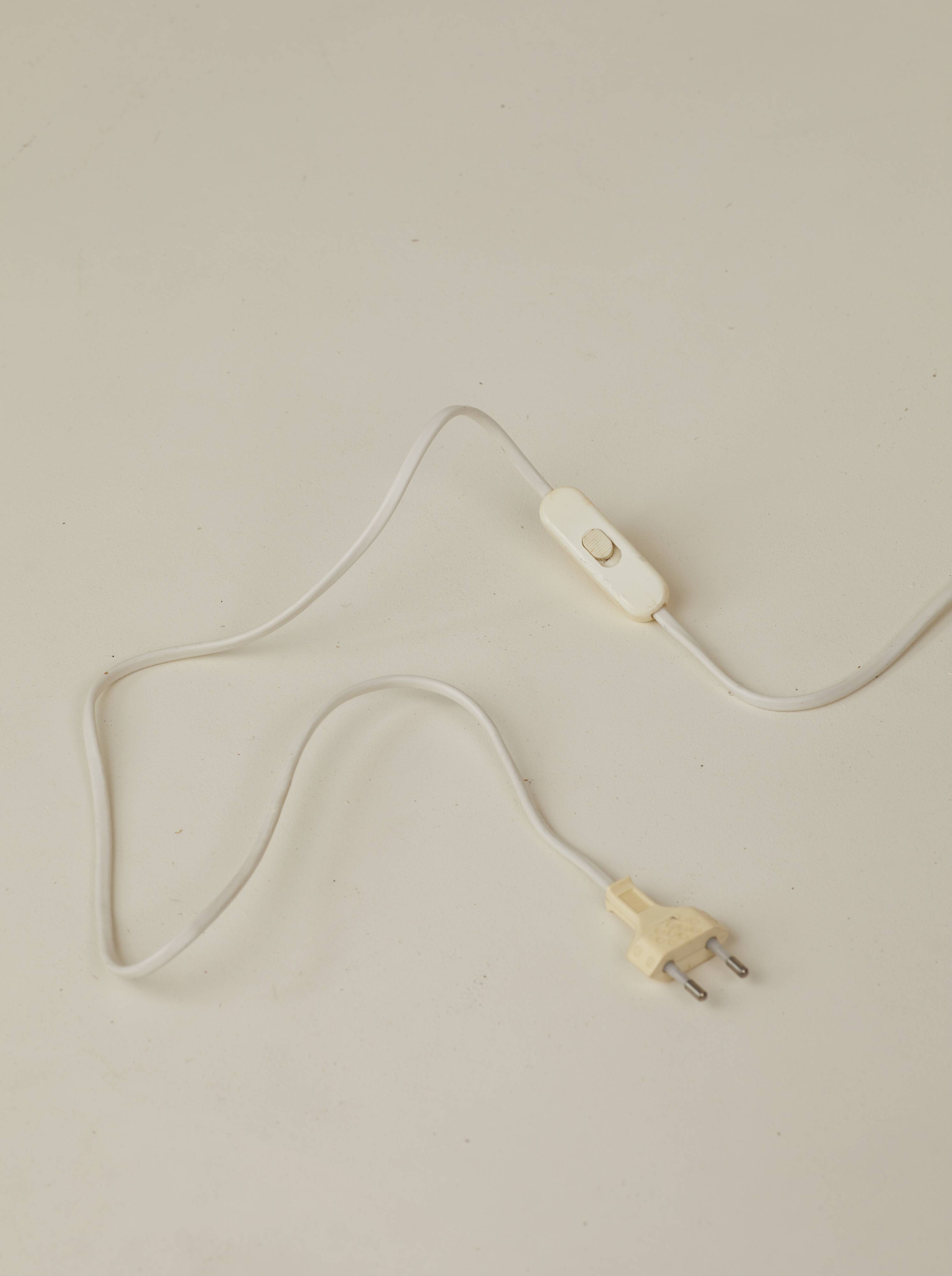 Green frosted glass "cone" lamp, France c. 1990