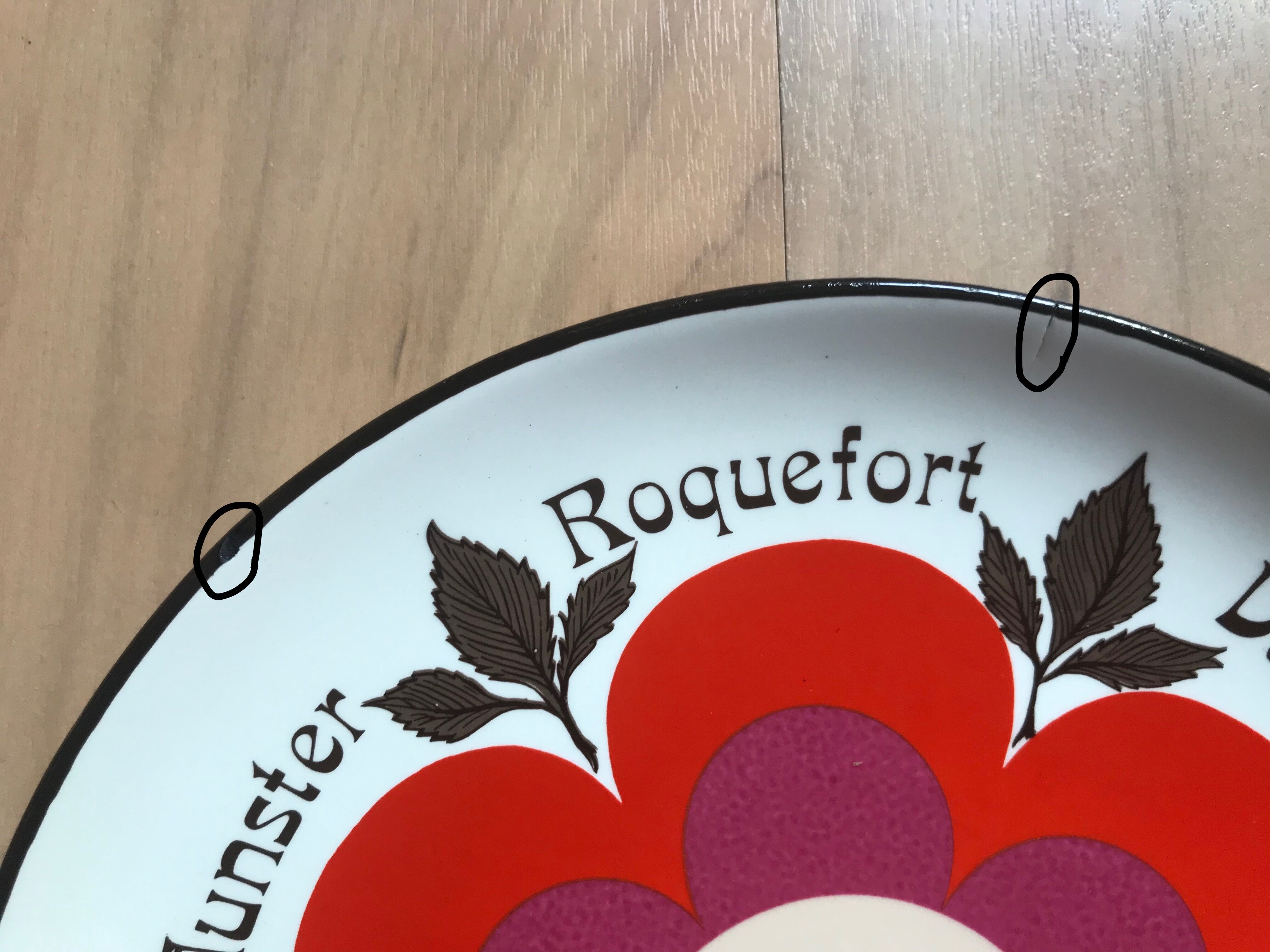 Gien porcelain cheese service