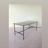 Glass and steel coffee table, Pierre Guarche, Steiner edition design circa 1950