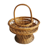 Vintage rattan bar basket