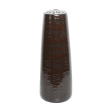 Vase ceramic flowers and brown glass