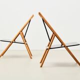 Yrjo Wiherheimo & Rudi Merz Rare Pair of Pinna Lounge Chairs for Korkeakosko Oy Finland 1970s