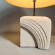 Albert Tormos style sculpture lamp in white stone / 60s / art / artisanal work / Mid-Century / France / 20th century
