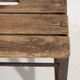 Vintage industrial stool made of pine wood and iron – Central Europe, around 1950
