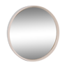 Vintage mega large round mirror with white edge 1960s 80cm