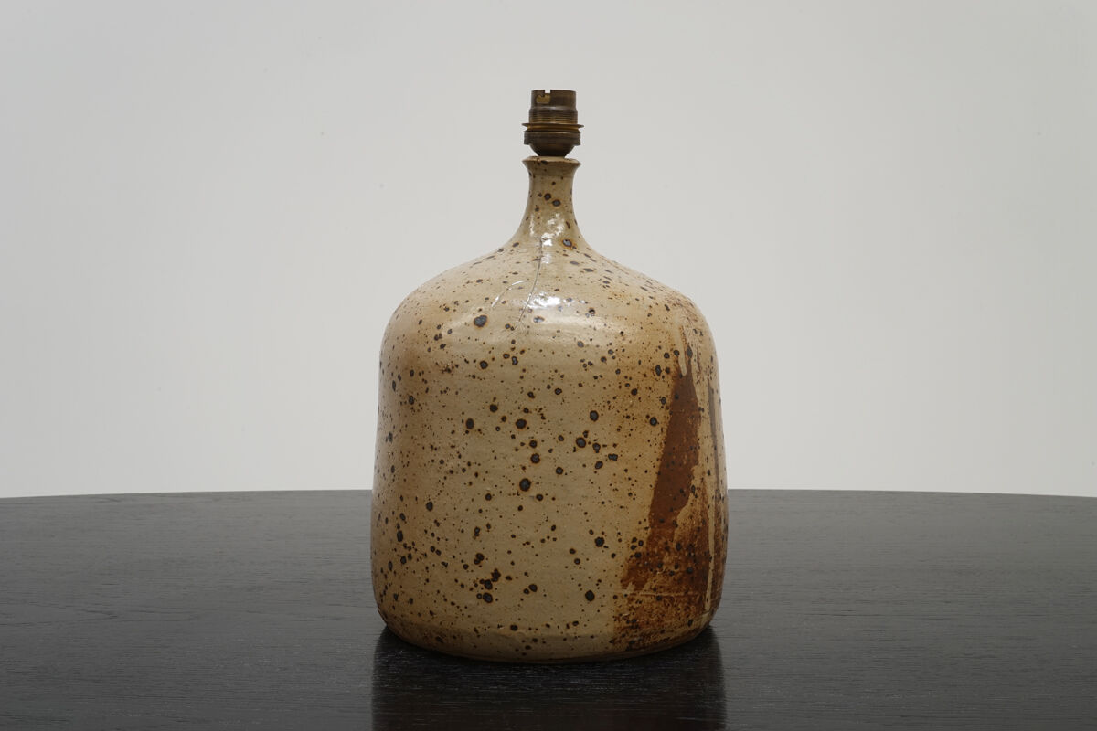 Lampe en grès La Borne circa 1970 signée