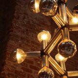 Mid Century Robert Haussmann Atomic Suspension Lamp, Sculptural Lamp 1969