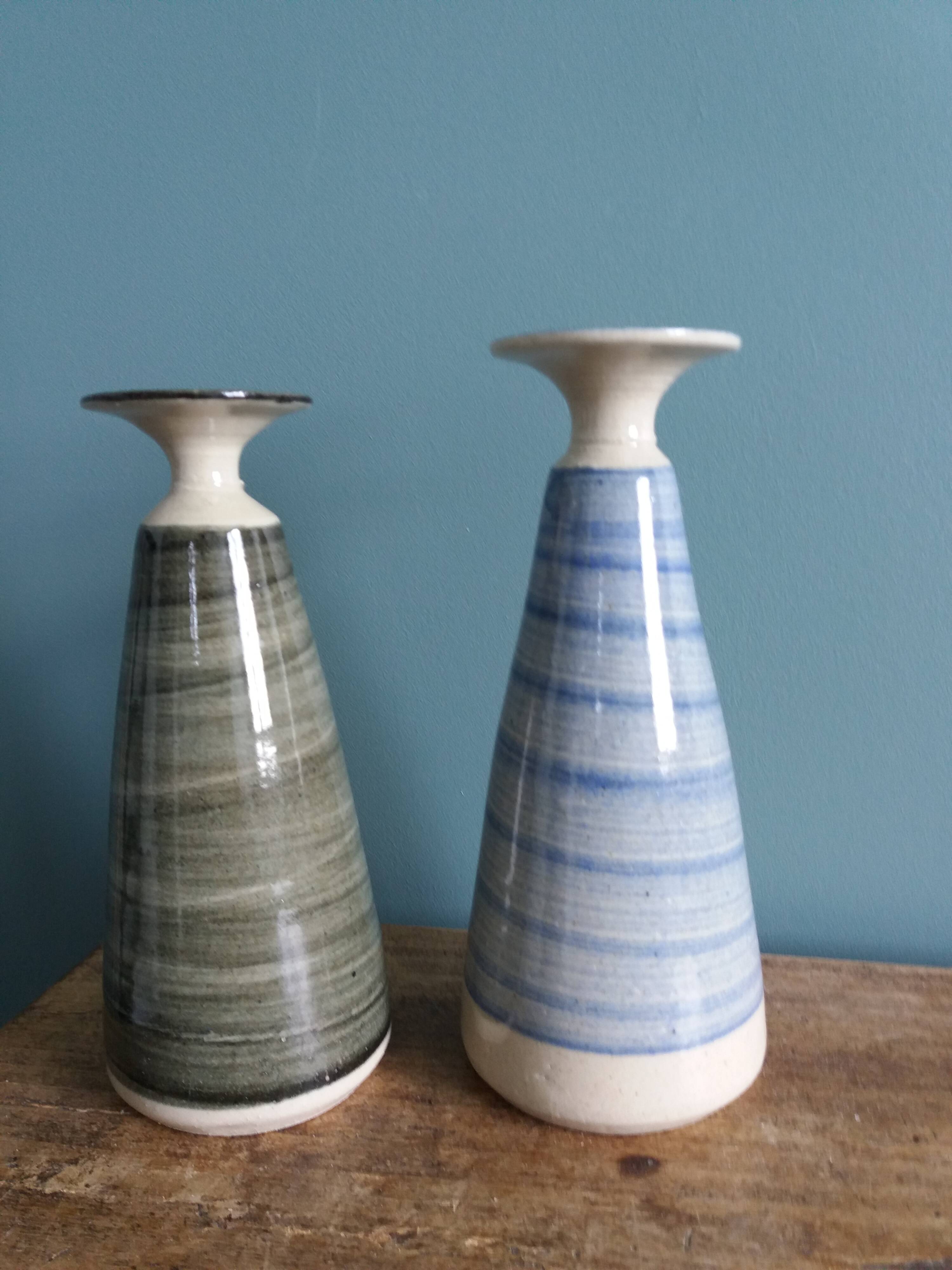 Stoneware soliflore vases