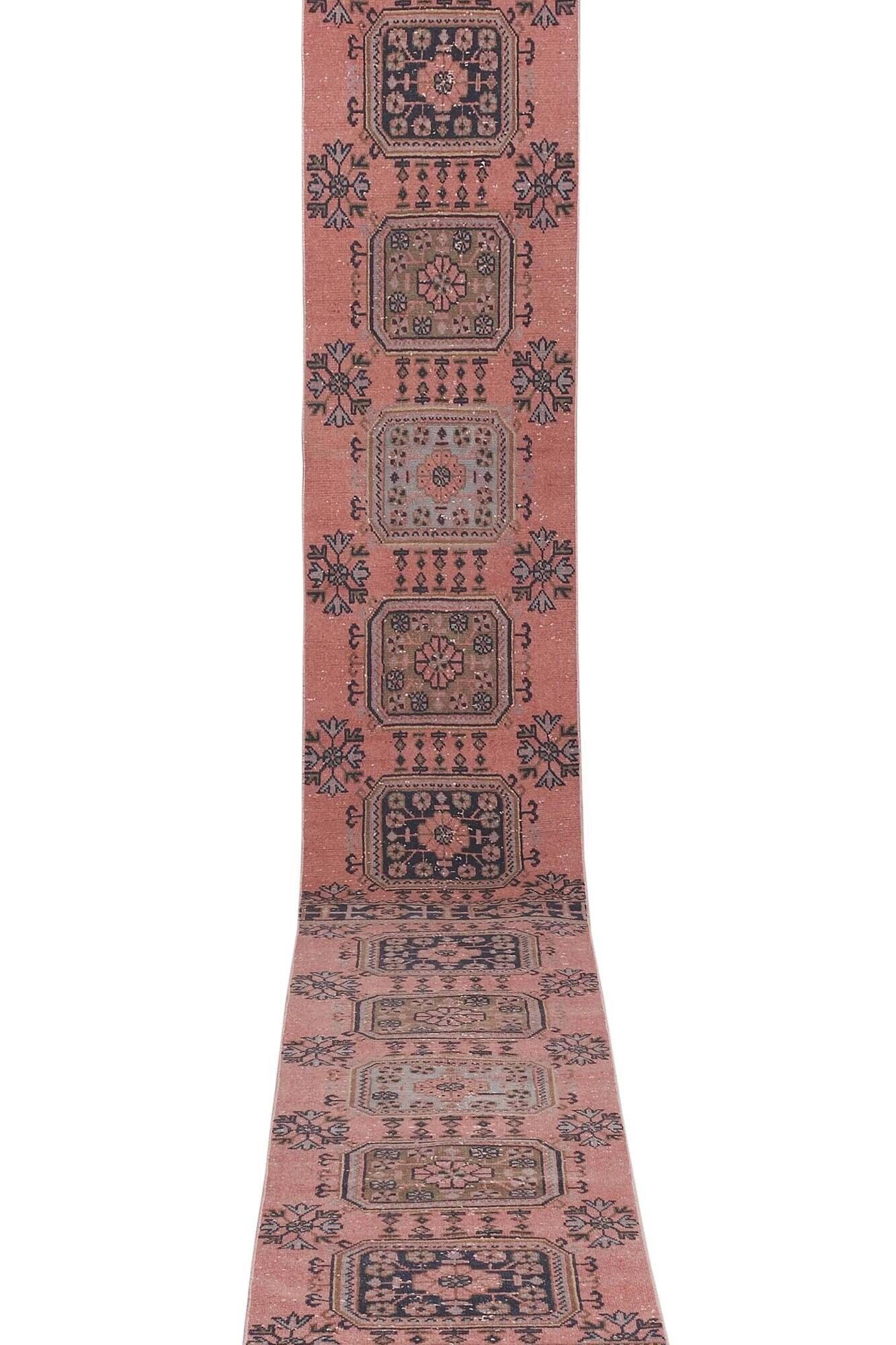 Vintage Turkish hallway rug 80x670 cm