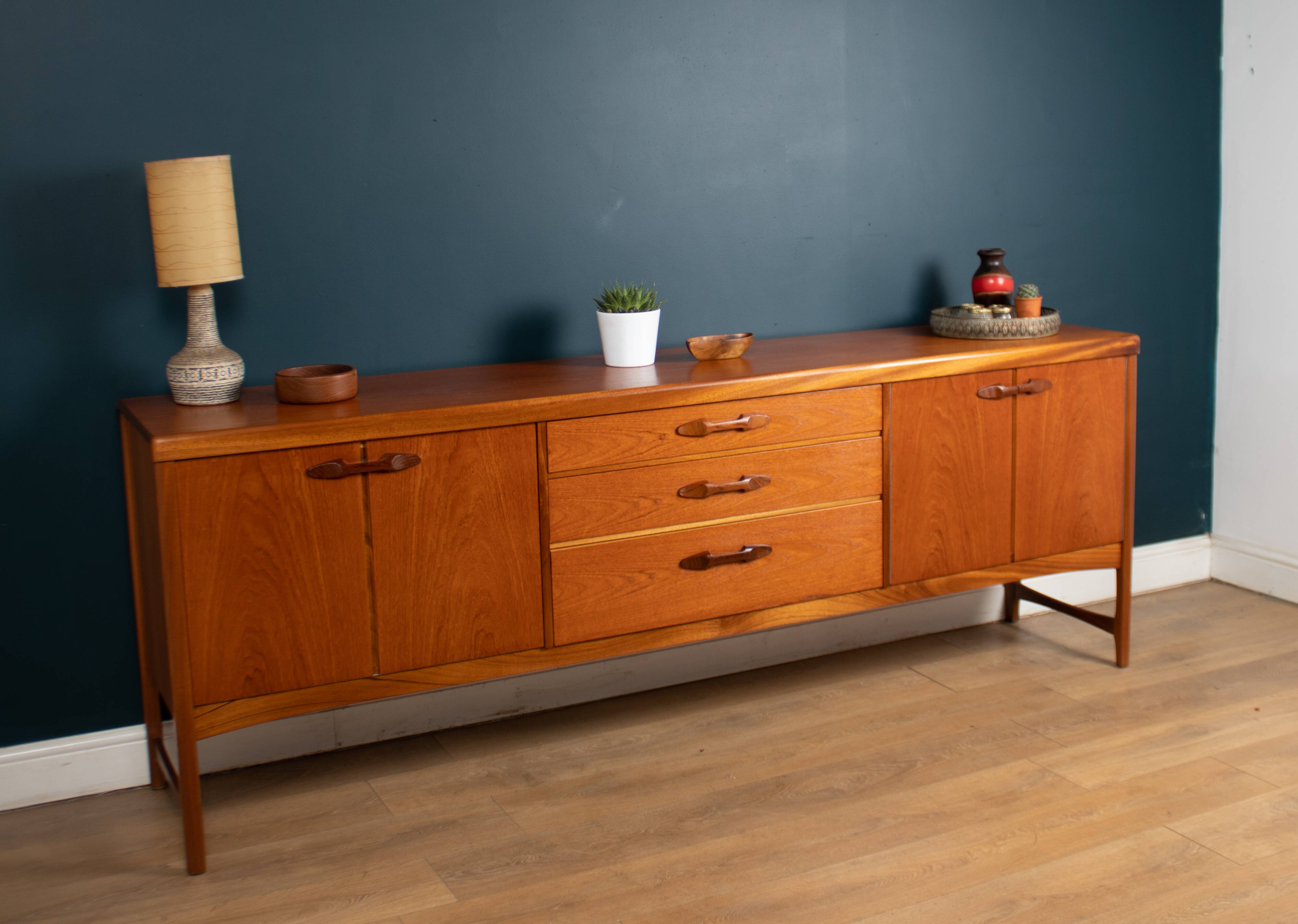 Retro teak 1960s long nathan mid century sideboard