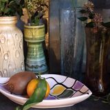 Three vintage free-form ceramic ravine dishes from the 1950s