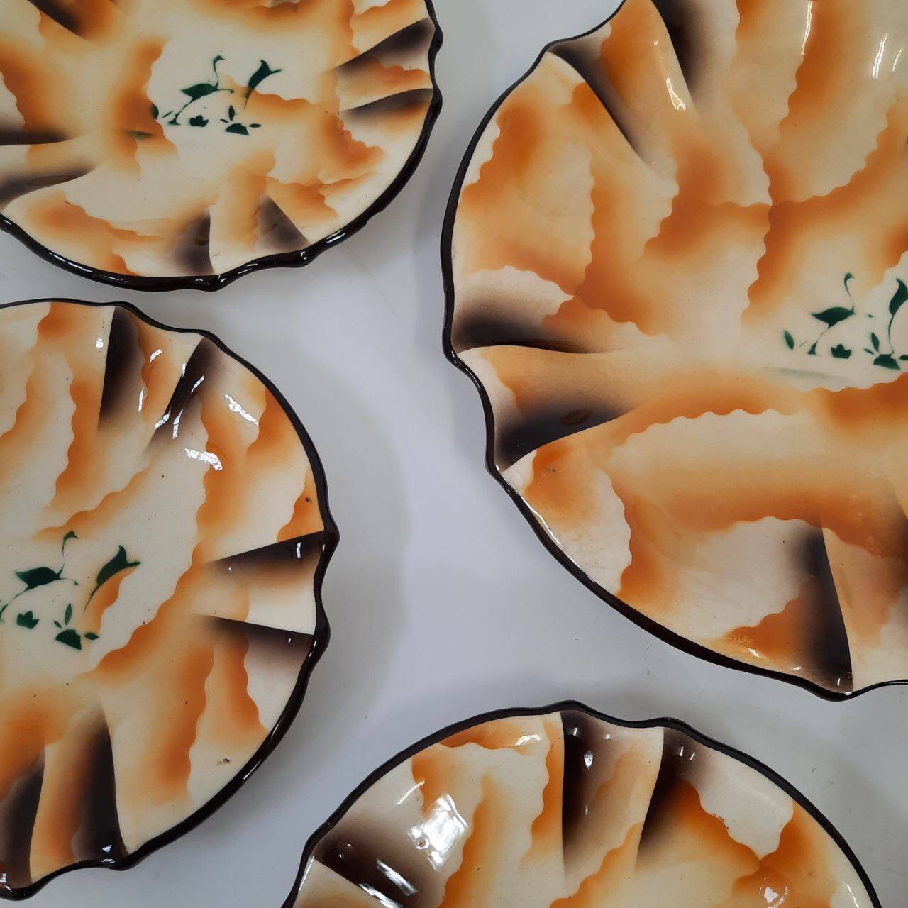 Futurist dessert set, silkscreened, 1930s