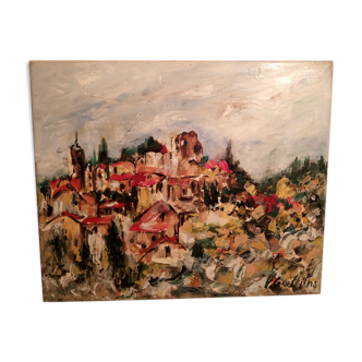 Oil painting on canvas signed by the Françoise Griffiths art workshop