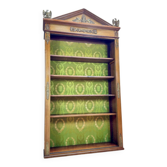 Bookcase, Mahogany Bookcase in Empire Style, 19th Century