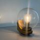 Simple glass and brass wall light from the mid-century, 1960, Germany.