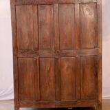 Old display case in Burmese teak with original blue patina
