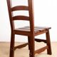 Set of 6 large Brutalist chairs in solid oak from the 1950s.