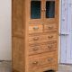 Buffet parisien vitré 1920 bois brut massif