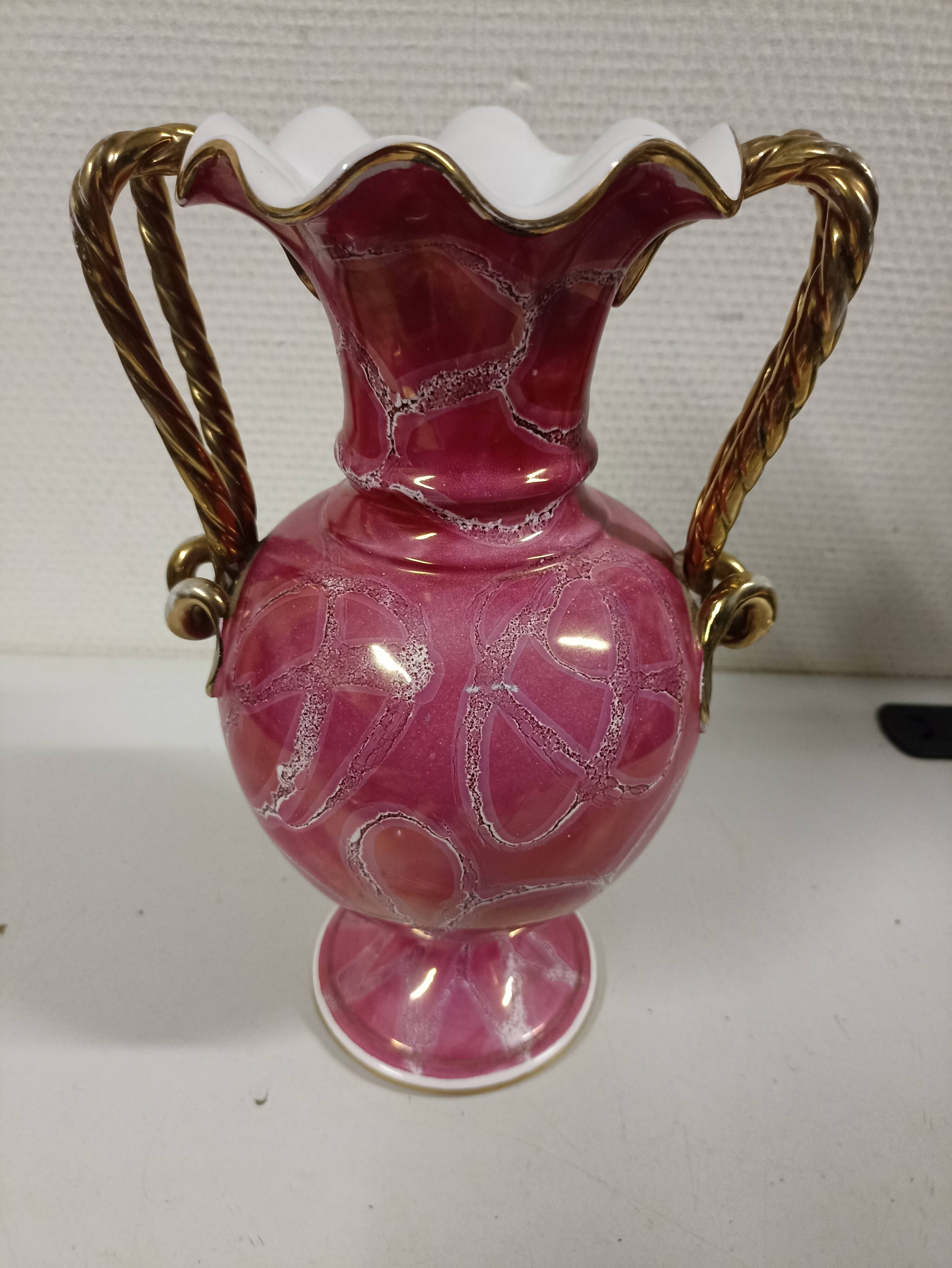 Decorative ceramic vase Gualdo Tadino Italy