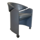 Italian leather armchair on casters by Matteo Grassi, 1990s