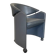 Italian leather armchair on casters by Matteo Grassi, 1990s