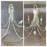 White metal chandelier