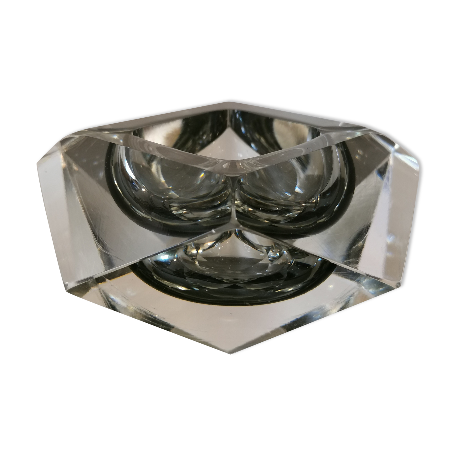 Murano glass ashtray by Flavio Poli for Seguso 60s