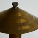 Art Deco table lamp in patinated brass from the 1940s.