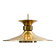 Grande lampe à suspension Boras en laiton de Borens, Suède, 1960