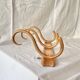 Old Thonet wall coat rack in bent wood - 3 hooks