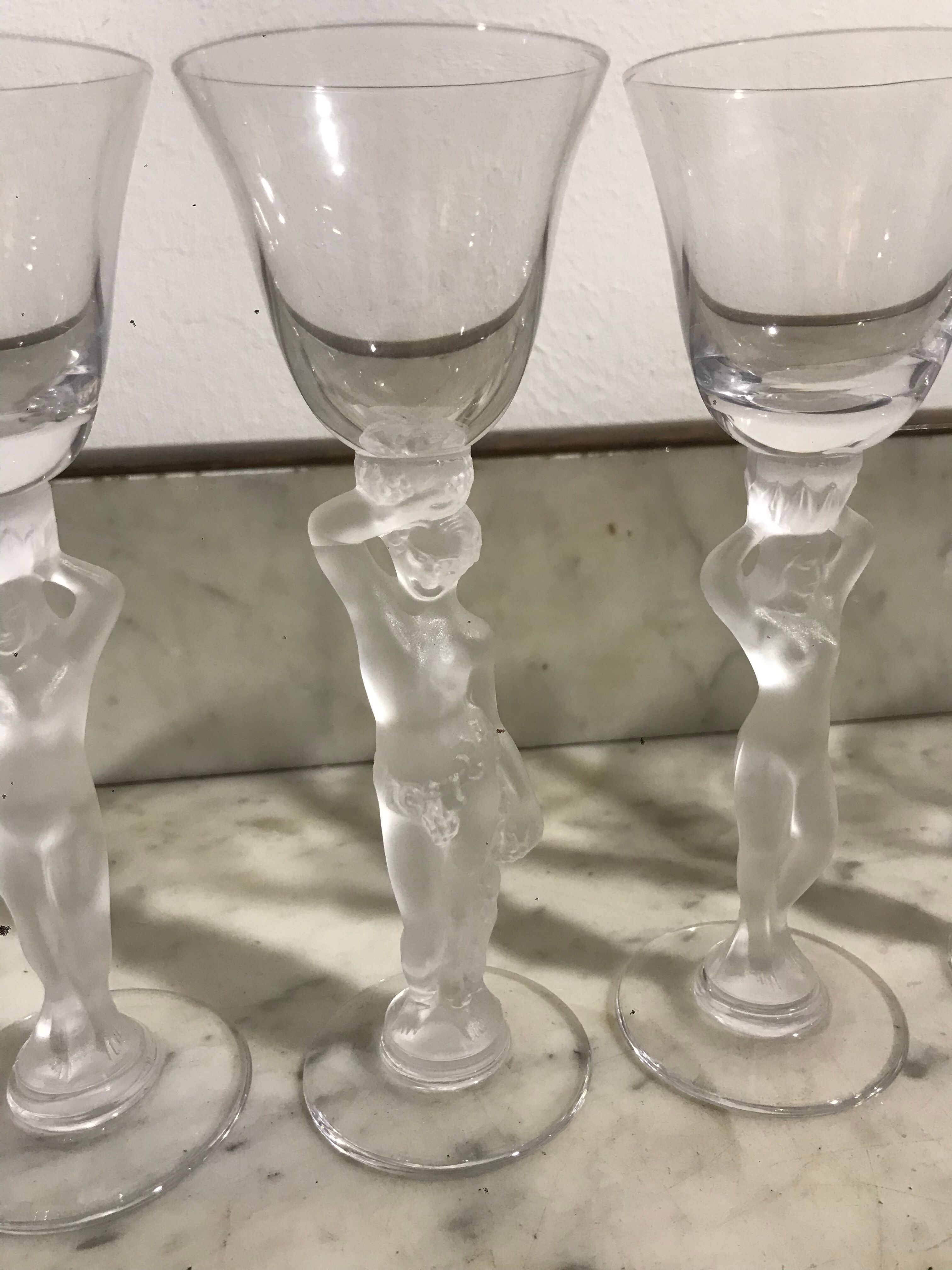 11 crystal liqueur glasses from bacchus