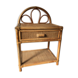 Vintage rattan bedside