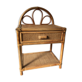 Vintage rattan bedside