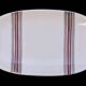 Large Vintage Gien France Plate – "Naples" Model – White Earthenware with Stripes