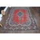 1970s Vintage Persian Handmade Wool Red Oversized Area Rug  295x385