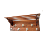 Baggage door and wooden coat rack