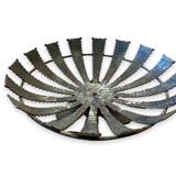 Large modernist brutalist iron basket